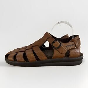 Mens Mephisto Fisherman Sandals Leather Brown 45 US 11